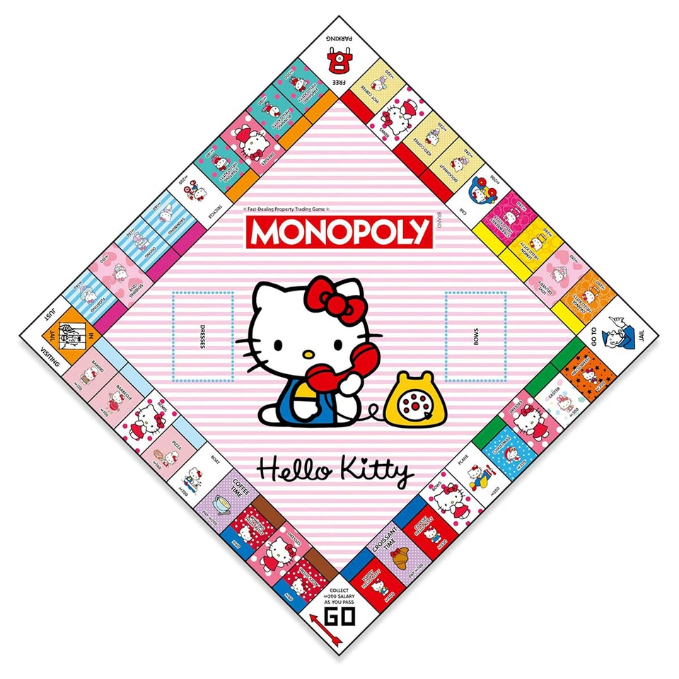 Monopoly Hello Kitty Edition Board Game Children Game 2-6 Players For Aged 8+ - Image 3 of 4
