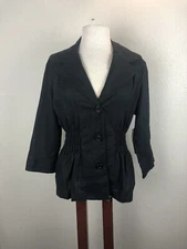 NWT Multiples Womens Black Dress Jacket Top Size L