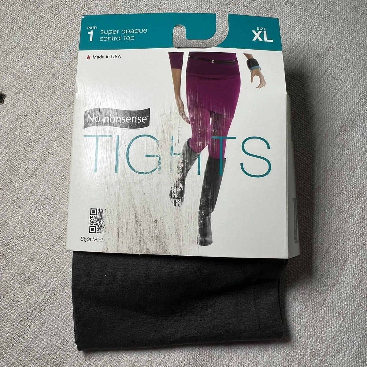 No Nonsense Super Opaque Tights Size X Large Cobblestone