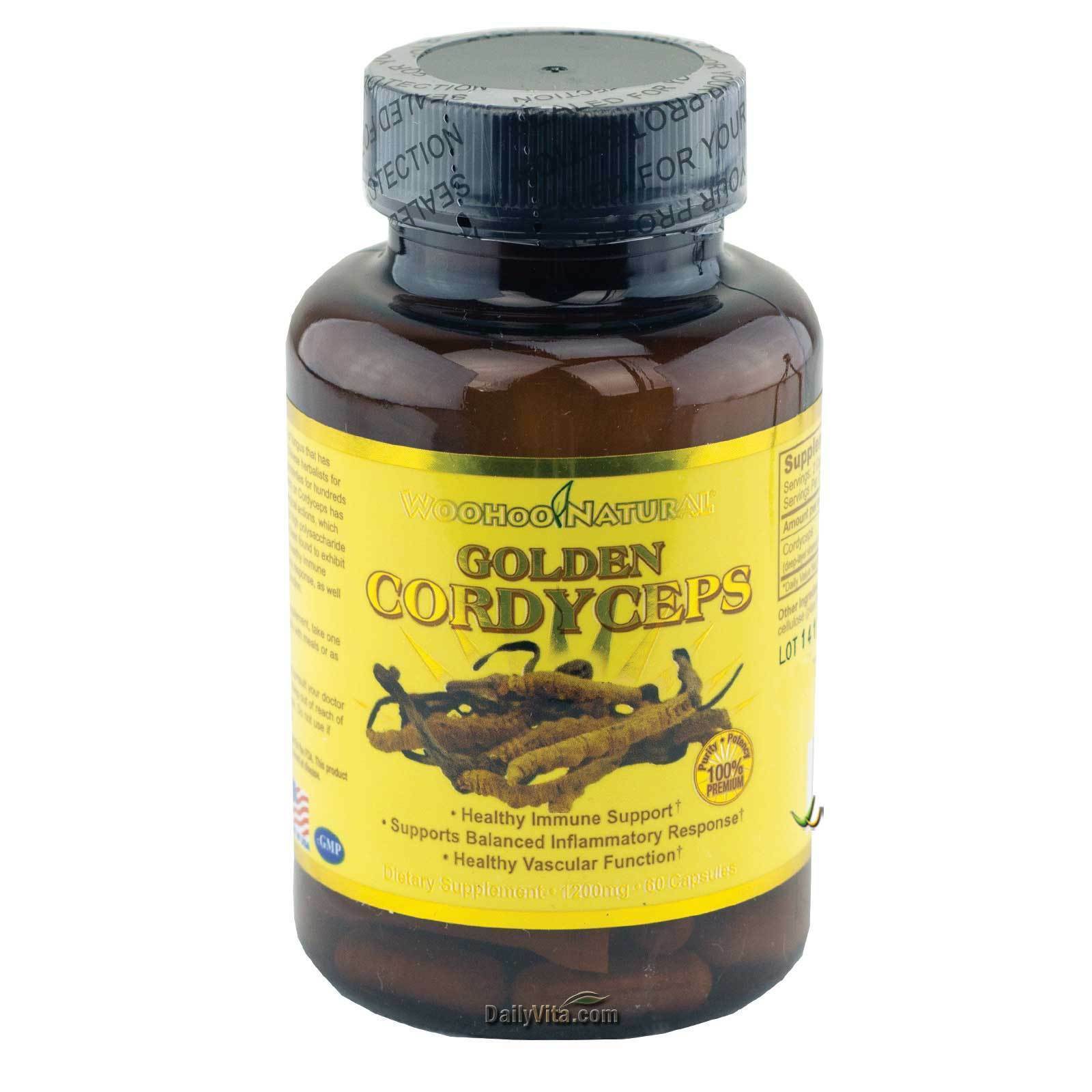 Кордицепс Китайский Поддерживает иммунитет, 60 капсул, 100% Чистота и эффективность высшего качества, произведено в США