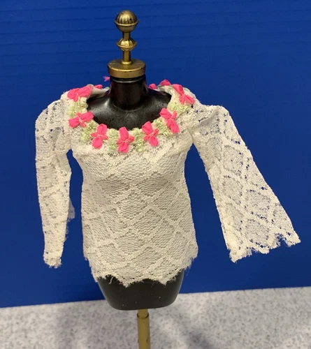 1970 BARBIE Doll THE LACE CAPER Pink Sheer Cape and Lace Top