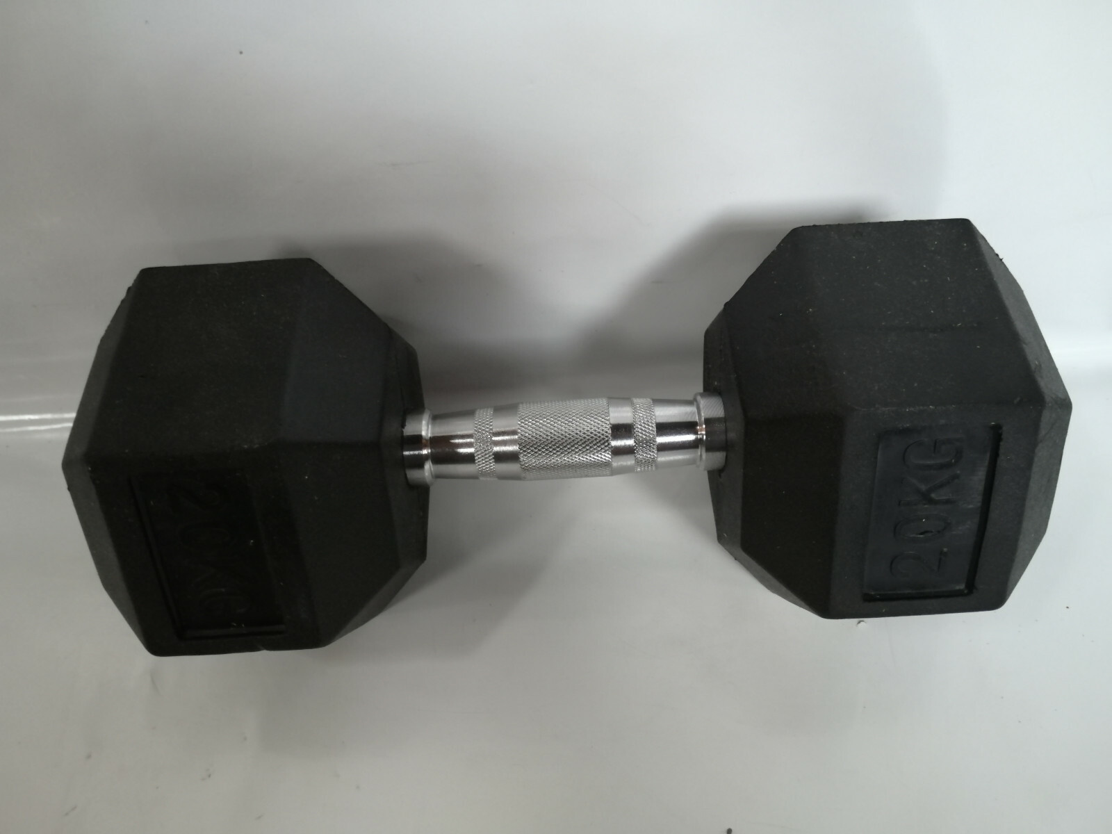 Manubrio esagonale con rivestimento in gomma 20 kg peso esagonale singolo 20 kg foto 6