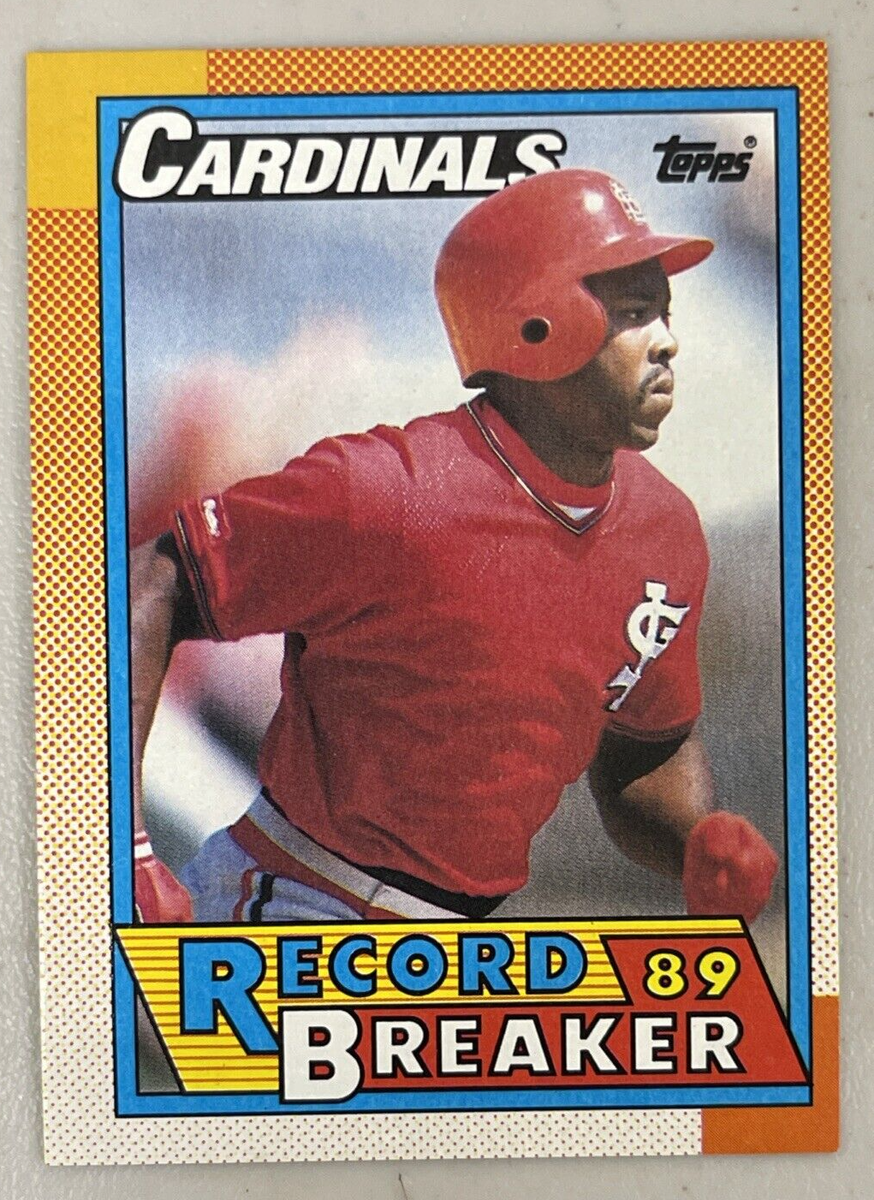 1990 Topps Record Breaker '89 Baseball Card #6 Vince Coleman St