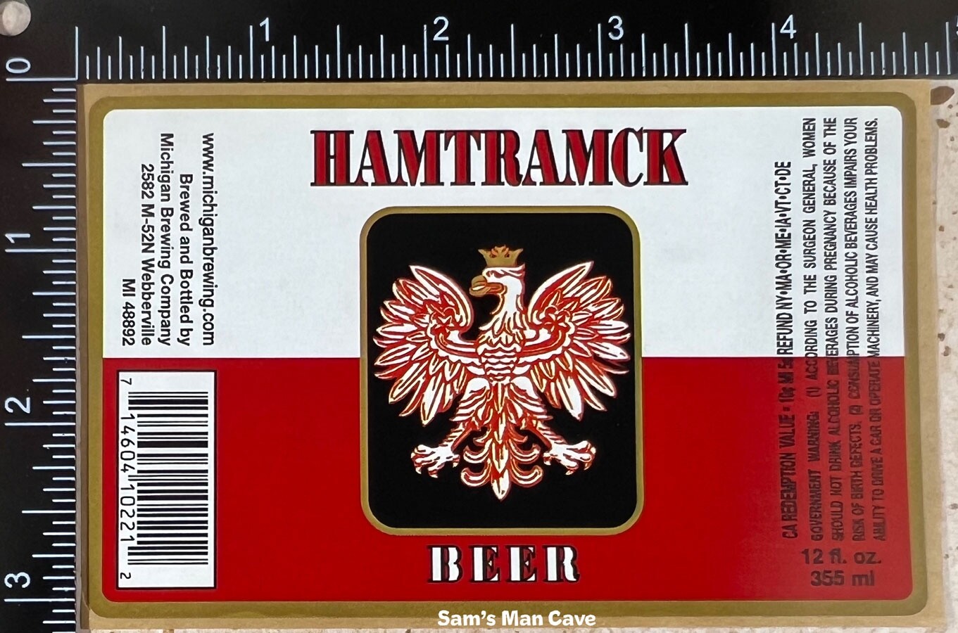 Michigan Edition Label Michigan Brewing Hamtramck Sticker Beer Label - MICHIGAN | eBay