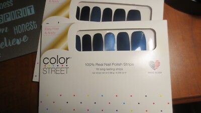 Color Street nail strips (2 packages of 16 each) Dark Blue | eBay