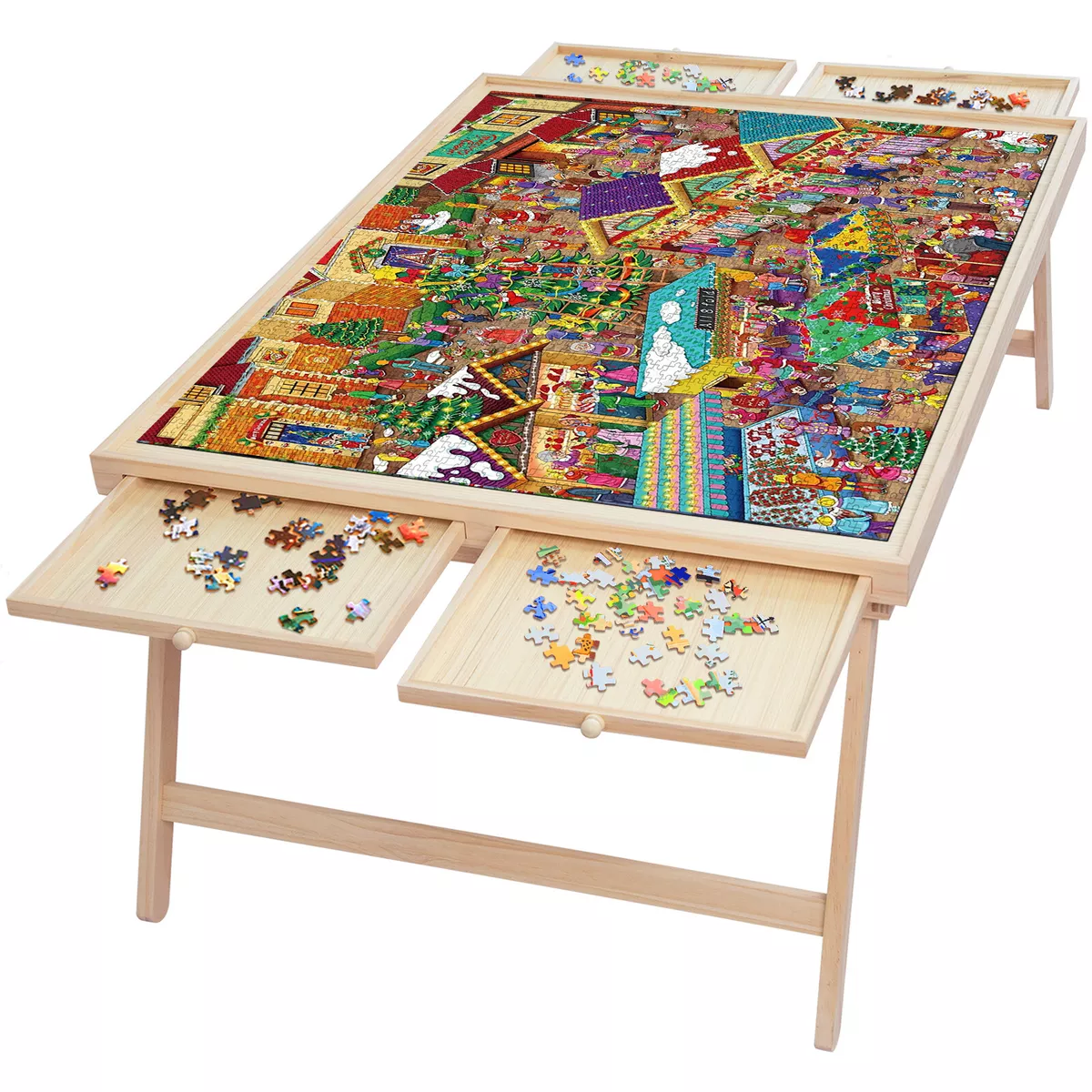 Jigsaw Puzzle Table with Folding Legs for Puzzles Up to 1000 Pieces