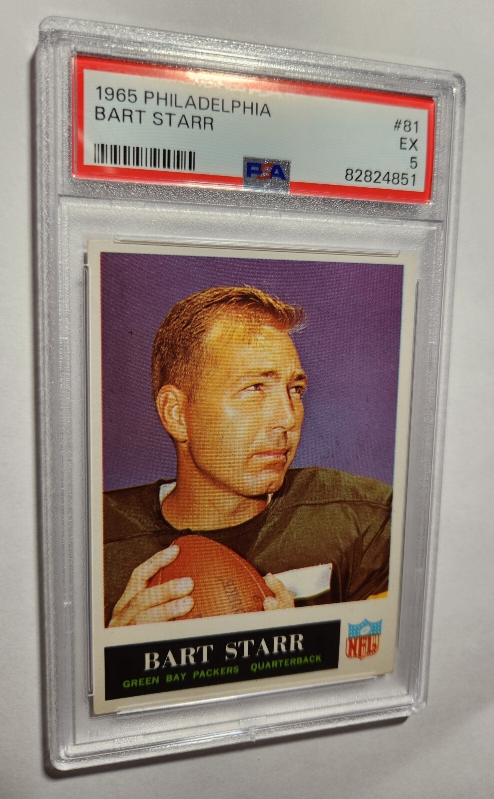 BART STARR -- 1965 PHILADELPHIA -- #81 -- PSA EX 5