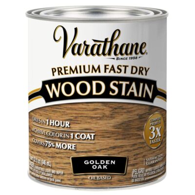 Varathane Fast Dry Wood Stain Quart Golden Oak One Coat Coverage 32 Ounce