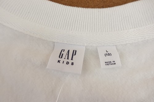 Gap Kids Size Large (10) White Miami City Logo Graphic Pullover Sweatshirt NWT - Picture 2 of 7