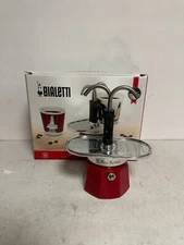 Bialetti Mini Express: Moka Set - Coffee Maker 2-Cup -  Red - G