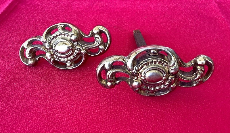 Vintage Victorian Craftsman Era Cast Iron Door Knob Set Bisbee AZ Arizona