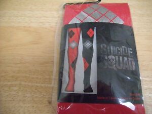 SUICIDE SQUAD DC Comics HARLEY QUINN Logo Costume Cosplay Split Tights S//M