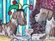 German Wirehaired Pointer Signed Art Print Ar...