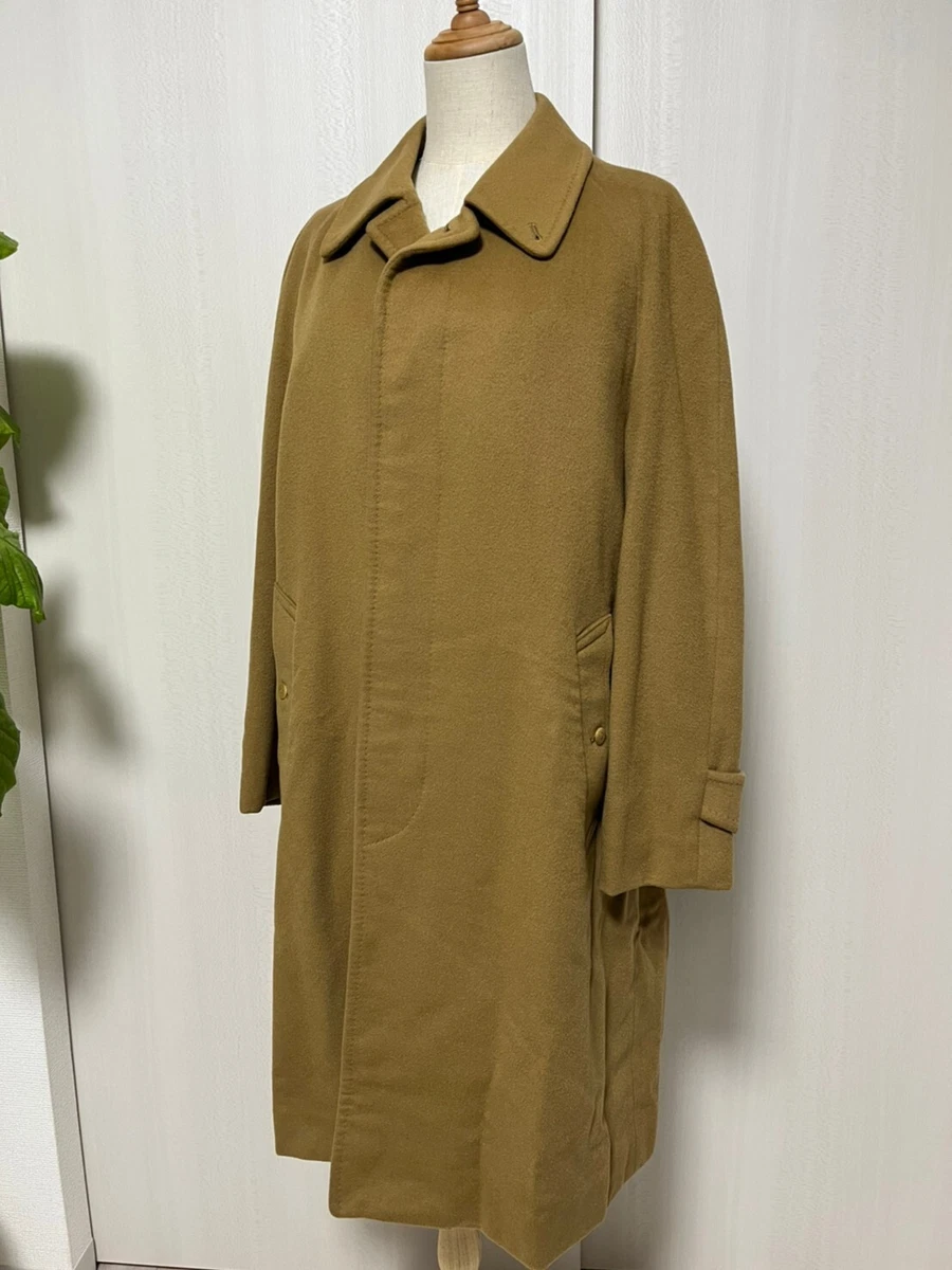 BURBERRY PRORSUM 80s 90s Vintage Balmacaan Long Coat 50% Cashmere