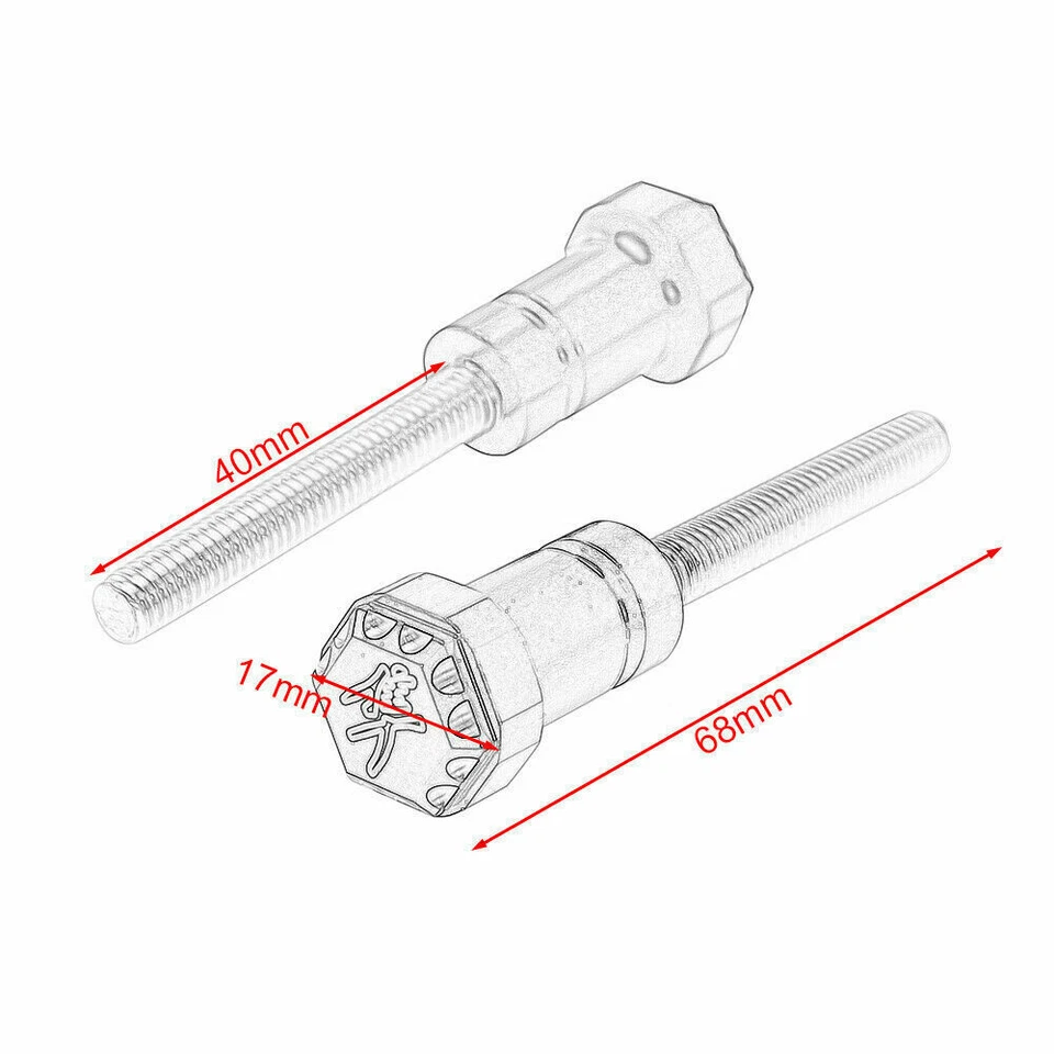 Tornillos de pulgar hexagonales para asiento delantero 3D para SUZUKI HAYABUSA GSX 1300R 1999-2007 Foto 2 de 4