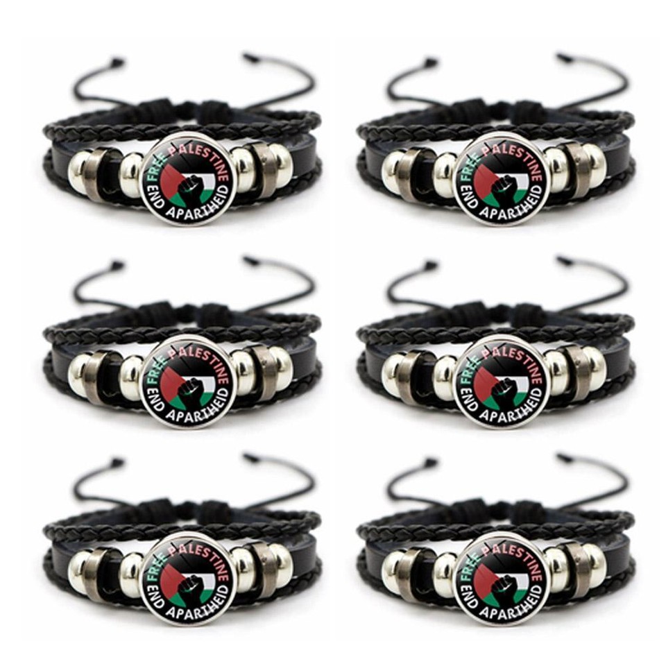 LHUOSN Braided Leather Cuff Bracelet – Extra Wide, Adjustable 7.5-8.5", Punk Rock Style - View #4