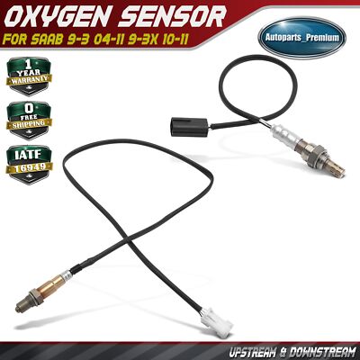 2x Upstream & Downstream O2 Oxygen Sensor for Saab 9-3 2004-2011 9-3X 2010-2011