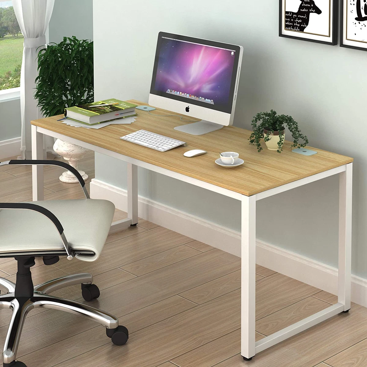 55 inch desk sale white