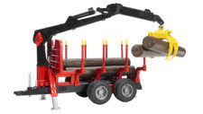 Bruder 02252 Forestry Trailer with Crane, Grapple, and 4 logs -