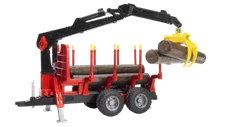 Bruder #02252 Forestry Trailer with Crane, Grapple, and 4 logs - 