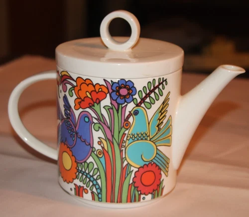 Villeroy & Boch Vintage Acapulco Coffee / Tea Pot Blue Label Luxembourg VGUC **