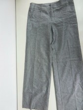 Armani Collezioni Wool Tweed Lightweight Straight Wide leg Gray Pants 8 x 33
