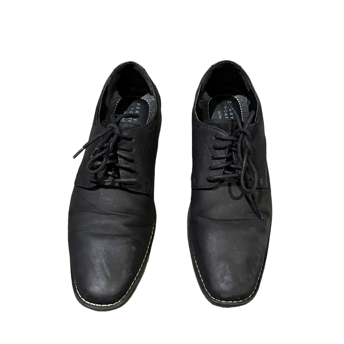 Perry Ellis Portfolio Jeremiah Oxford Shoes Mens size 9.5 Black
