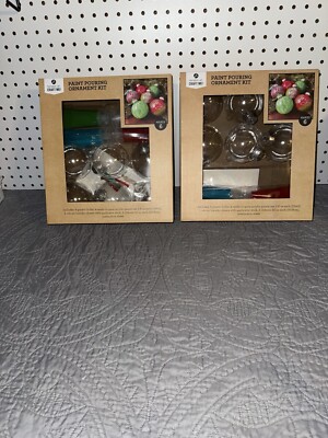   Christmas Decorations Hampton Art Craft Me Paint Pouring Ornament Kits Lot