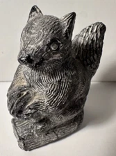 Wolf Original Squirrel holding a nut Sculpture Canadian molded figure approx 3"