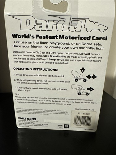 Darda Motor Blue #22 Pull Back pressofuso Formula 1 auto da corsa Walthers 2006 - Foto 8 di 8