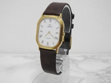 "Not Works" Vintage Omega DeVille Cal. 1377 195.0041 Roman 26mm Men's Qz Watch