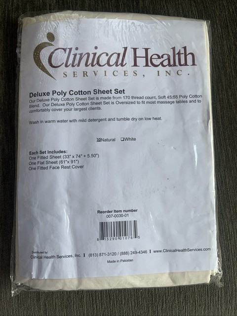 Deluxe Poly-Cotton Massage 3-Piece Sheet Set