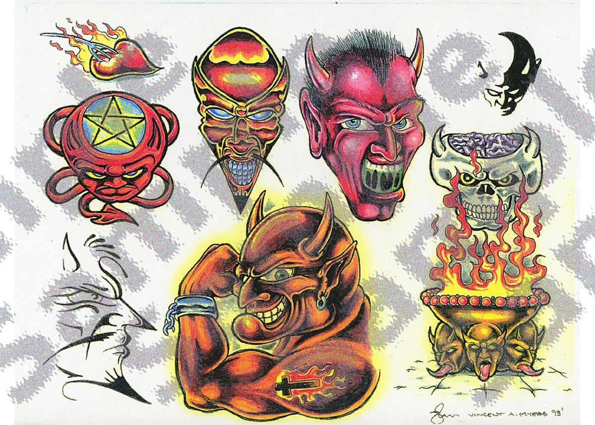 Color Tattoo Flash Sheets