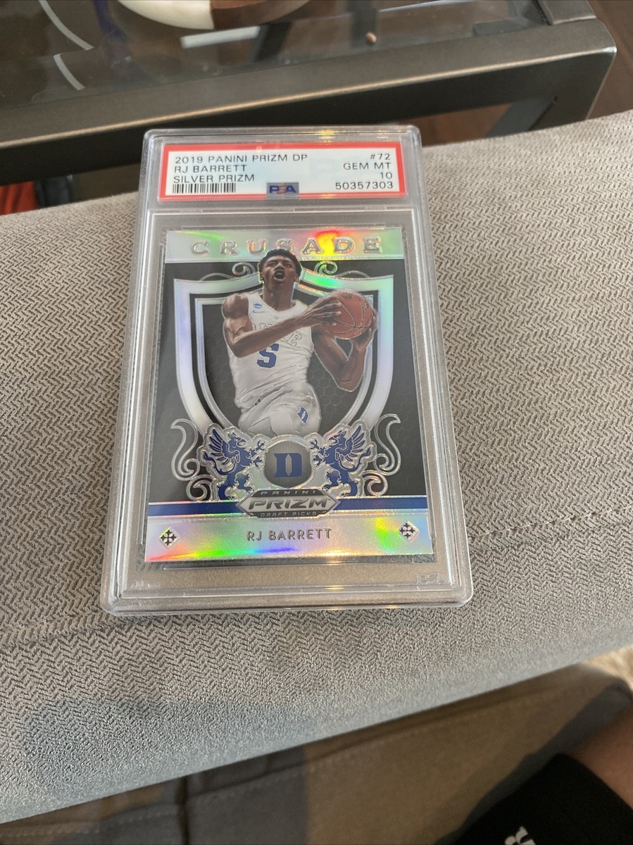 2019-20 Panini Prizm Draft Picks Crusade SILVER RJ Barrett #72 PSA 