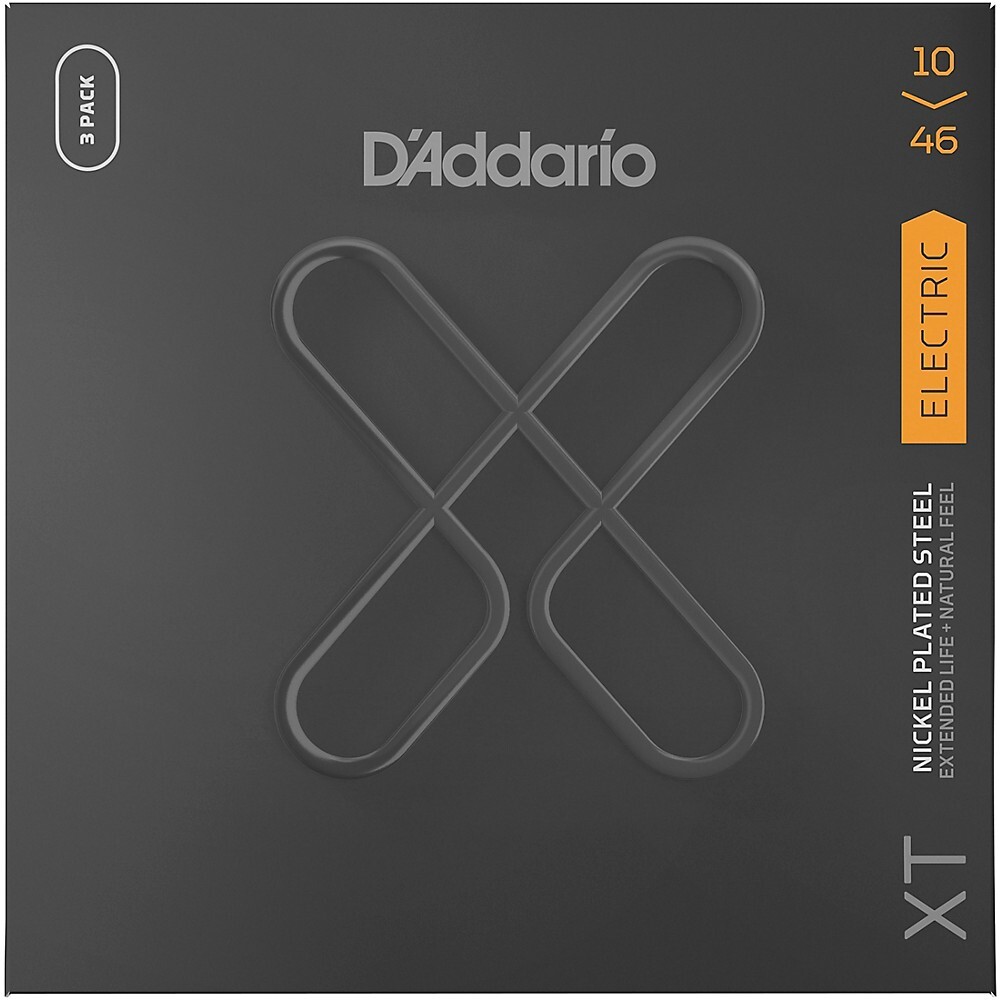 Электрогитара DAddario XT Nickel 10-46, легкая, 3 шт.
