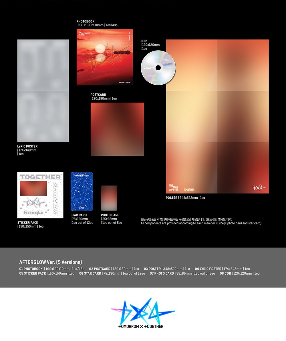TXT THE STAR CHAPTER:TOGETHER 4th Album AFTERGLOW Ver/CD+