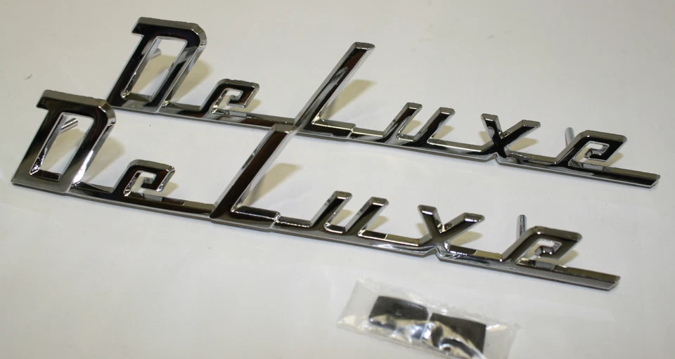 1949 1950 CHEVROLET STYLELINE DELUXE FRONT FENDER EMBLEMS NEW PAIR* - Image 2 of 2