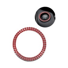 1 pcs Car Bling Crystal Rhinestone Engine Start Ring Decal,Key Ignition Red