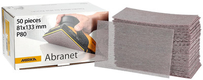 Mirka Abranet Netz-Schleifstreifen 81X133 Mm Klett/Korn P80 / 50 Stk/Zum Schleif