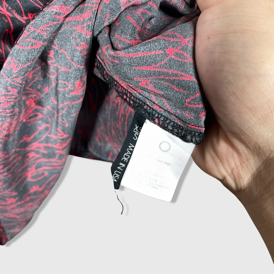 Reformation Love Me Cami Tank Top Womens XS/S Black Red Heart Pattern Silk Cute - Image 3 of 4