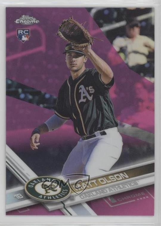 2017 Topps Chrome Pink Refractor Matt Olson #98 0o84