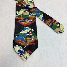 Vintage Looney Tunes Mania Tie Mens One Size Golf Bugs Bunny 1992 90s Novelty