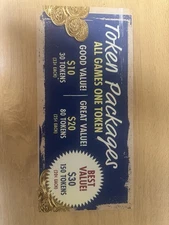 Vintage Chuck E Cheese Token Sign, Not Branded But Displays Pricing