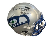 Walter Jones Signed Seahawks Helmet 4 Inscriptions 