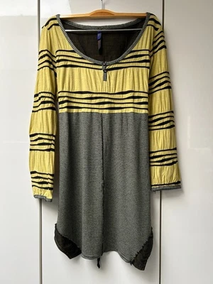 Tunique jaune et marron Double Jeu - Taille 3 - Photo 1/4