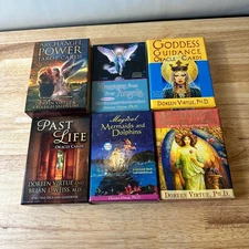 Lot of 6 Doreen Virtue Oracle & Tarot Cards Deck Guidebooks 44-78 Cards