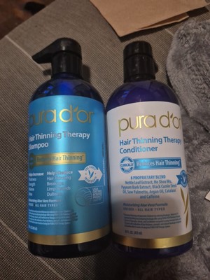 PURA D'OR Dor Hair Thinning Therapy Shampoo & Conditioner Clinically Tested 16oz