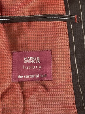 Retro Vantage MARKS&SPENCER Luxury the Sartorial Formal Suit Jacket Men s U.K40M