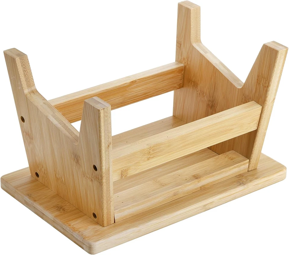 Bamboo Step Stool, Non-Slip One Step Stool, Potty Training Stool, Portable Sturd - Image 3 of 4