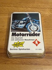 Quartett Berliner Spielkarten  Motorräder 631 6890   bespielt